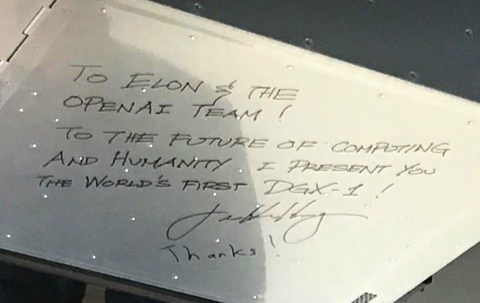 First DGX-1 delivery to OpenAI